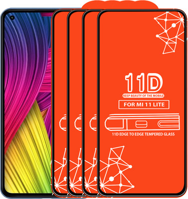 Qyist Edge To Edge Tempered Glass for Mi 11 Lite(Pack of 4)