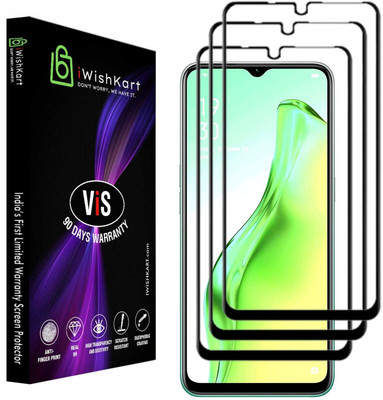 iWishKart Edge To Edge Tempered Glass for Lava X3, Lava X3 5G(Pack of 3)