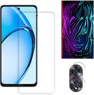 ARBAN Edge To Edge Tempered Glass for Oppo A60 4G Tempered Glass Screen Protector | Anti-Scratch | Edge to Edge Full Coverage | 9H Hardness (1 FRONT SCREEN GUARD + 1 CAMERA LENS PROTECTOR + 1 FREE BACK EMBOSSED SKIN002)(Pack of 1)