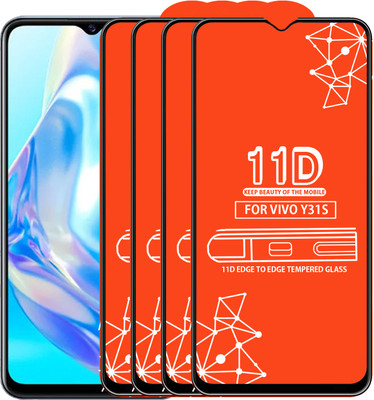 Roxel Edge To Edge Tempered Glass for Vivo Y31S(Pack of 4)
