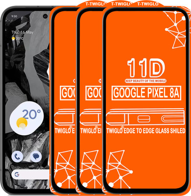 TWIGLO Edge To Edge Tempered Glass for GOOGLE PIXEL 8A(Pack of 3)