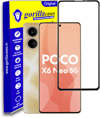 Gorilla Cases Edge To Edge Tempered Glass for POCO X6 Neo, POCO X6 Neo 5G(Pack of 1)