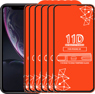 Roxel Edge To Edge Tempered Glass for Apple iPhone XR(Pack of 6)