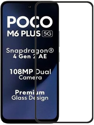 iCopertina Edge To Edge Tempered Glass for POCO M6 Plus 5G(Pack of 1)