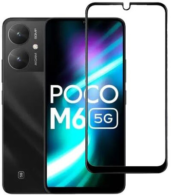 ASVALBUY Edge To Edge Tempered Glass for Poco M6 5G(Pack of 1)