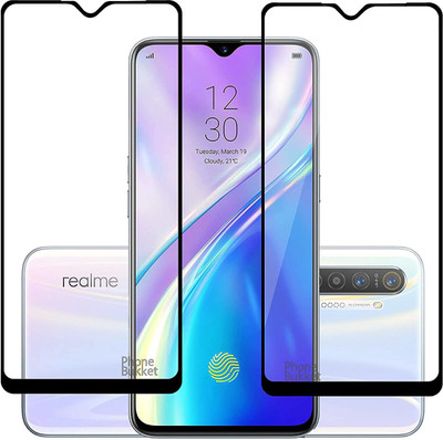 NIMMIKA ENTERPRISES Edge To Edge Tempered Glass for Realme XT D+ Tempered Glass(Pack of 2)