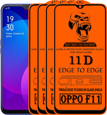 TWIGLO Edge To Edge Tempered Glass for OPPO F11(Pack of 4)