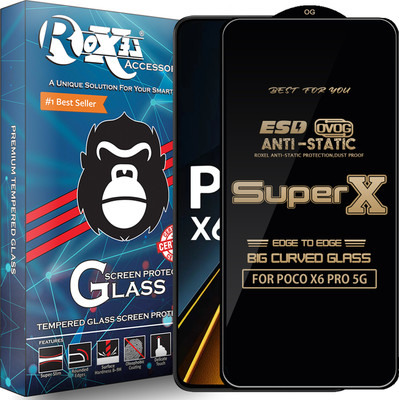 Roxel Edge To Edge Tempered Glass for POCO X6 PRO 5G(Pack of 1)