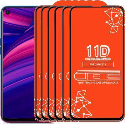 Qyist Edge To Edge Tempered Glass for Oppo A73 5G(Pack of 6)