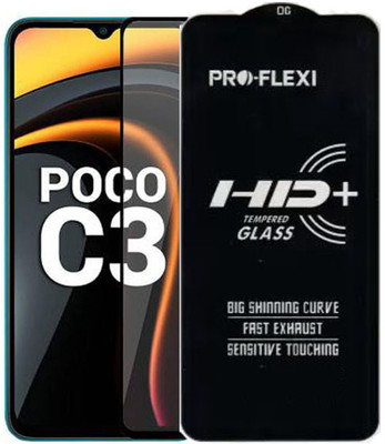 SM Styles Edge To Edge Tempered Glass for Xiaomi Poco C3/Poco C3(Pack of 1)