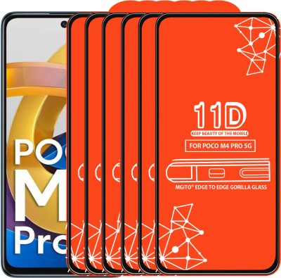 MGito Edge To Edge Tempered Glass for Poco M4 Pro 5G(Pack of 6)