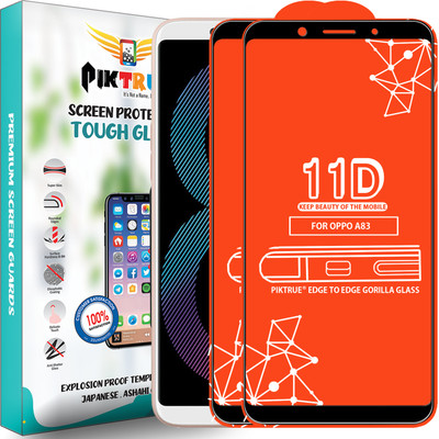 PikTrue Edge To Edge Tempered Glass for Oppo A83(Pack of 2)