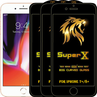 PFOAM Edge To Edge Tempered Glass for Apple iPhone 8 Plus(Pack of 3)