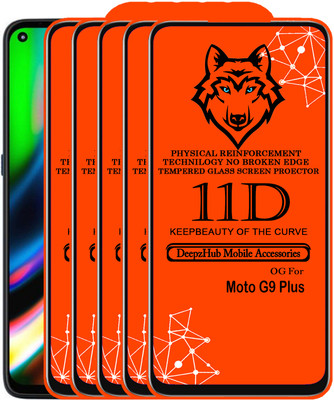 DeepzHub Edge To Edge Tempered Glass for Moto G9 Plus(Pack of 5)