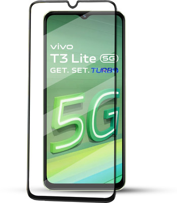 EITANSHA CREATION Edge To Edge Tempered Glass for Vivo T3 Lite 5G, Vivo T3 Lite(Pack of 1)