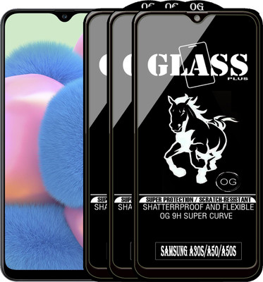PFOAM Edge To Edge Tempered Glass for SAMSUNG GALAXY A30S(Pack of 3)