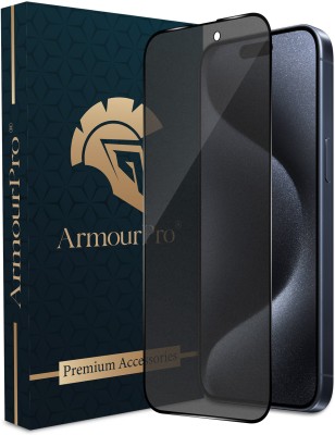ArmourPro Edge To Edge Tempered Glass for iPhone 15 Pro Max, Apple iPhone 15 Pro Max, Apple 15 Pro Max, Privacy Anti Spy Glass with Matte Finish(Pack of 1)