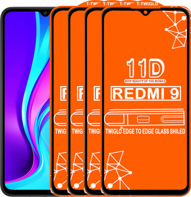 TWIGLO Edge To Edge Tempered Glass for REDMI 9(Pack of 4)