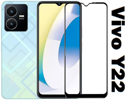 welldesign Edge To Edge Tempered Glass for Vivo Y22(Pack of 1)