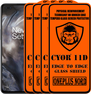 CYOR Edge To Edge Tempered Glass for ONEPLUS NORD(Pack of 4)