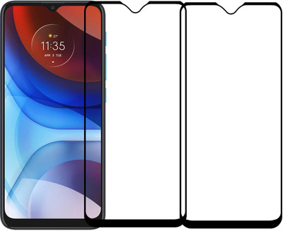 Karpine Edge To Edge Tempered Glass for Motorola Moto E7 power(Pack of 2)