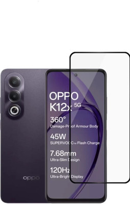 vmt stock Edge To Edge Tempered Glass for Oppo K12x 5G(Pack of 1)
