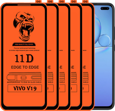 PFOAM Edge To Edge Tempered Glass for VIVO V19(Pack of 5)