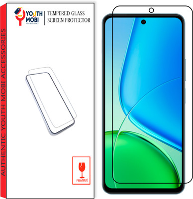 YOUTH MOBI Edge To Edge Tempered Glass for Vivo Y39, vivo y39(Pack of 1)