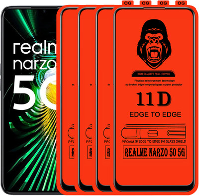 Rofix star Edge To Edge Tempered Glass for REALME NARZO 5G(Pack of 4)