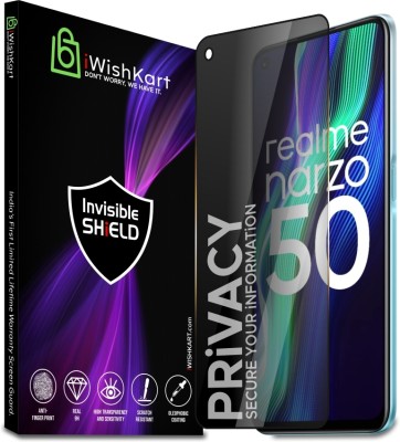 iWishKart Edge To Edge Tempered Glass for Realme Narzo 50, Realme Narzo 50 5G, Privacy Gorilla Glass(Pack of 1)