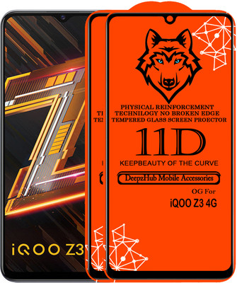 DeepzHub Edge To Edge Tempered Glass for IQOO Z3 5G(Pack of 2)