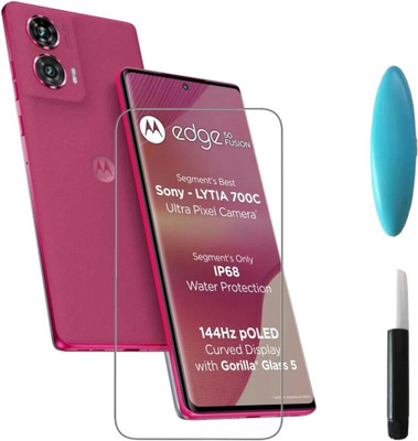 DSCASE Edge To Edge Tempered Glass for MOTOROLA G85 5G, MOTOROLA G85 5G, Motorola G96 5G, Moto G96 5G(Pack of 1)