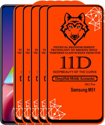 CRodible Edge To Edge Tempered Glass for Samsung Galaxy M51(Pack of 5)