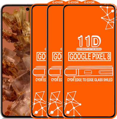 CYOR Edge To Edge Tempered Glass for GOOGLE PIXEL 8(Pack of 3)