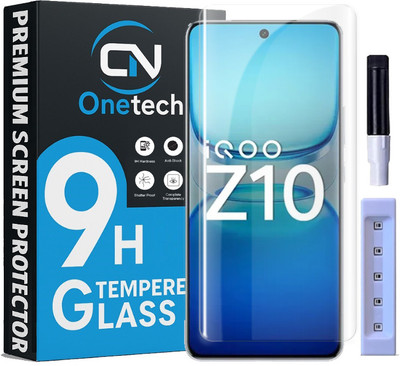 OneTech Edge To Edge Tempered Glass for IQOO Z10 5G 9H Hardness, UV Premium Screen Protector(Pack of 1)