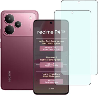 KARTRAY Edge To Edge Tempered Glass for Realme P4 5G, Matte Tempered Glass(Pack of 2)