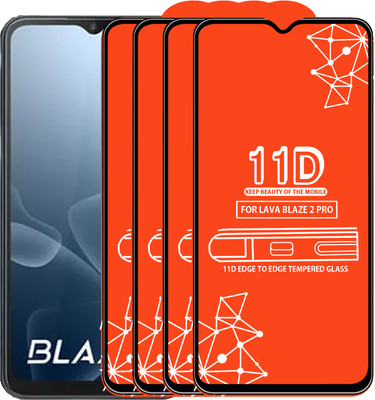 Qyist Edge To Edge Tempered Glass for Lava Blaze 2 Pro(Pack of 4)