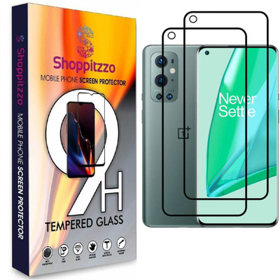 Shoppitzzo Edge To Edge Tempered Glass for OnePlus 8T,9,9R,OPPO Reno 7 Pro/*DuraGlass*Tempered Glass/Full Screen Coverage-Edge to Edge/9H(Pack of 2)