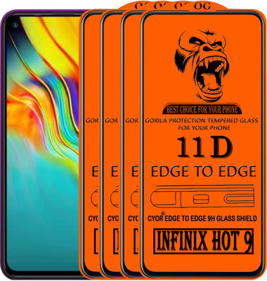 CYOR Edge To Edge Tempered Glass for INFINIX HOT 9(Pack of 4)
