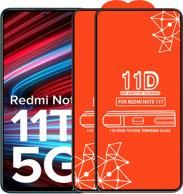 Roxel Edge To Edge Tempered Glass for Redmi Note 11T(Pack of 2)