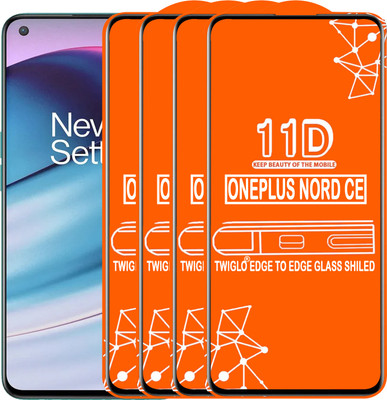 TWIGLO Edge To Edge Tempered Glass for ONEPLUS NORD CE(Pack of 4)