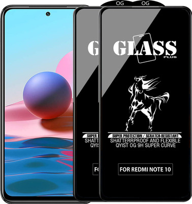 Qyist Edge To Edge Tempered Glass for REDMI NOTE 10(Pack of 2)