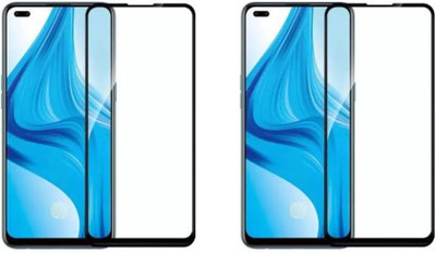DMJHP Edge To Edge Tempered Glass for Oppo F17 Pro(Pack of 2)