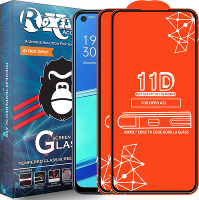 Roxel Edge To Edge Tempered Glass for Oppo A52 2020(Pack of 2)