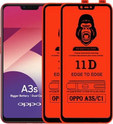 Rofix star Edge To Edge Tempered Glass for Oppo A3s(Pack of 2)