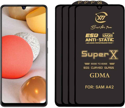 GDMA Edge To Edge Tempered Glass for SAMSUNG A42(Pack of 4)