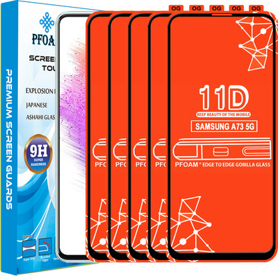 PFOAM Edge To Edge Tempered Glass for SAMSUNG GALAXY A73 5G(Pack of 5)