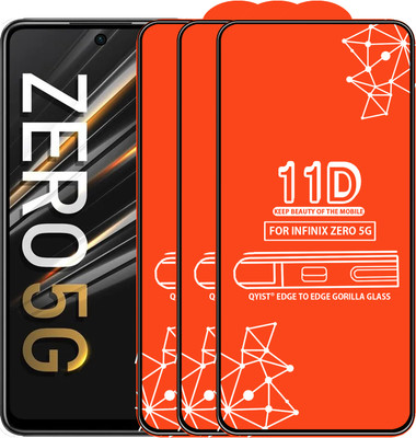 Qyist Edge To Edge Tempered Glass for Infinix Zero 5G(Pack of 3)