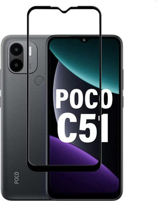 EITANSHA CREATION Edge To Edge Tempered Glass for POCO C50, POCO C51(Pack of 1)