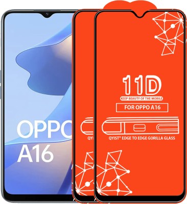 Qyist Edge To Edge Tempered Glass for Oppo A16(Pack of 2)